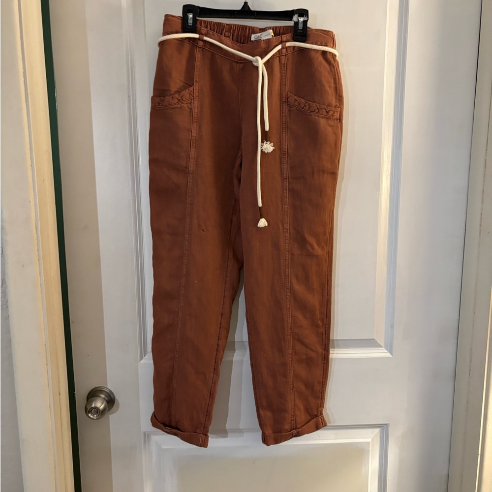 C&C California Rust Drawstring Ankle Pants